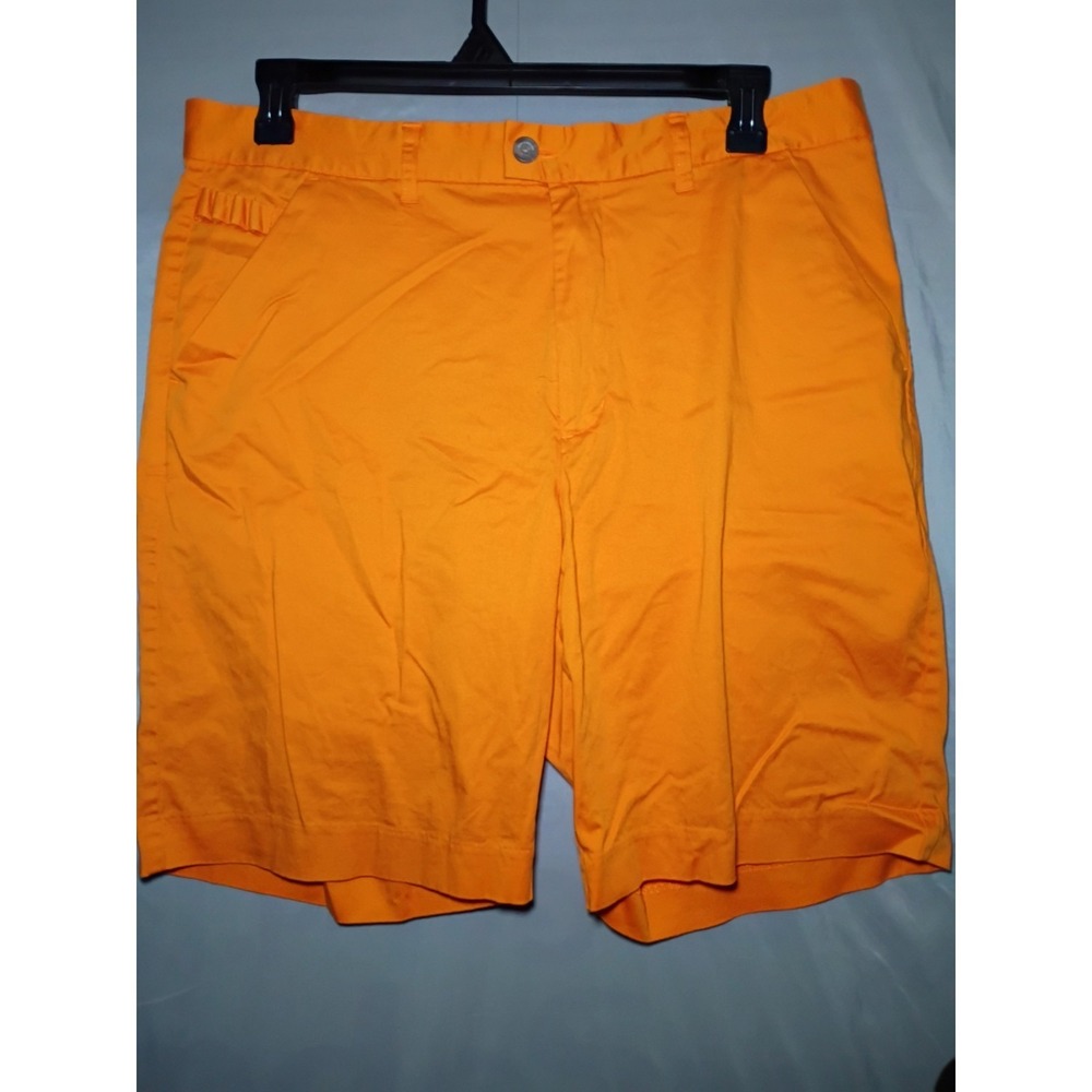 Royal Awesome Golf Shorts Mens 38 Bright Orange Bermuda 9'' Active Preppy Casual